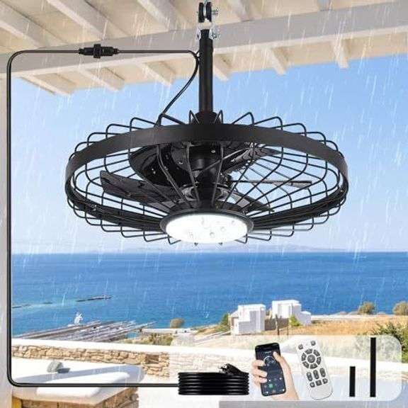 Depuley Outdoor Ceiling Fan with Light: 20 Inch image