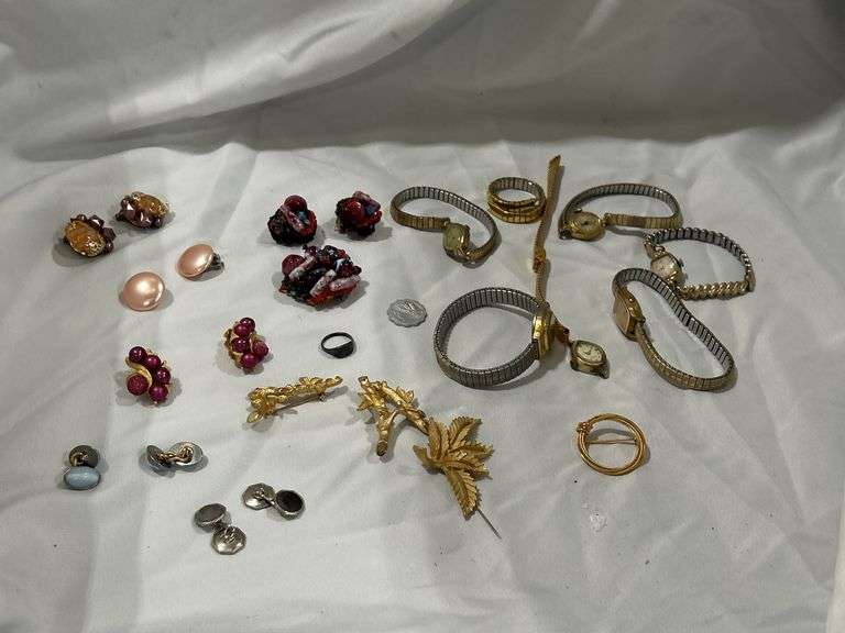 Vintage Jewelry, Pins, Earrings and Watches image