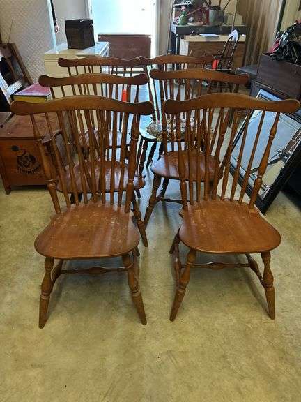 6 Dining Room Table Chairs, 1 is Captains image