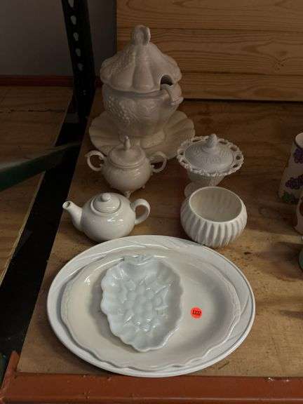 (9) Group of White Kitchenware image