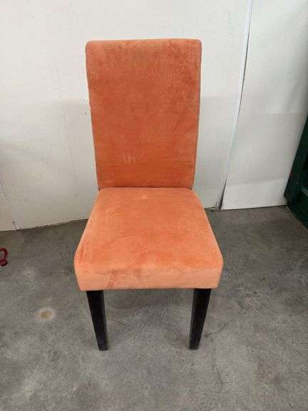 Orange parlor chair image