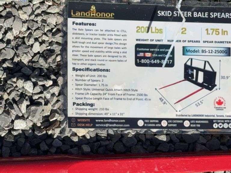 Unused Skid Steer Bale Spear image