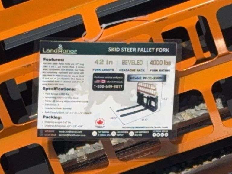 Unused Skid Steer Pallet Forks image