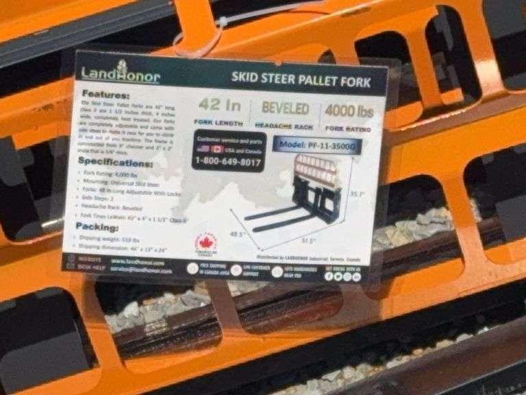 Unused Skid Steer Pallet Forks image
