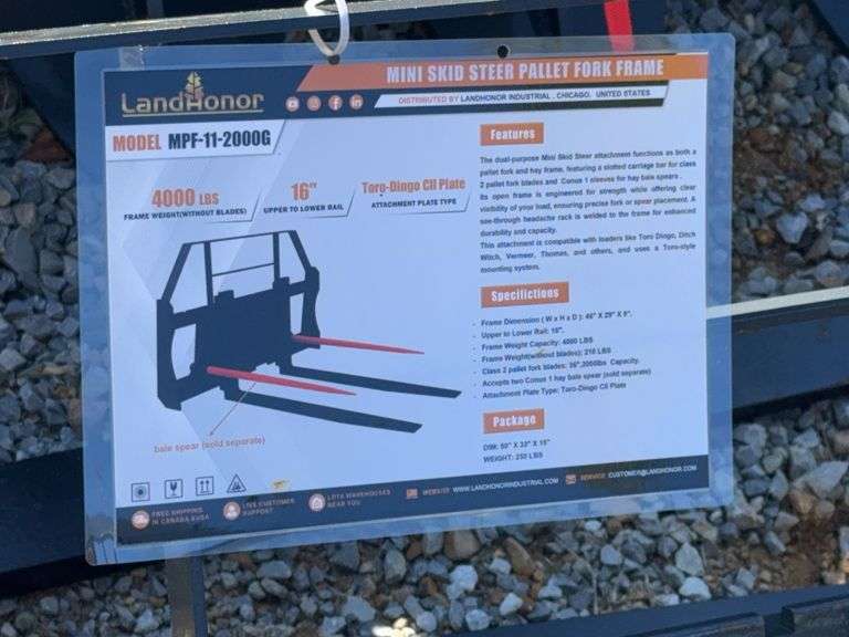 Mini Skid Steer Pallet Fork Frame image