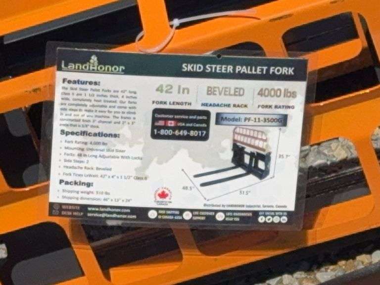 Unused Skid Steer Pallet Forks image