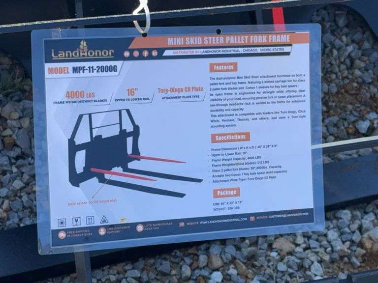 Mini Skid Steer Pallet Fork Frame image