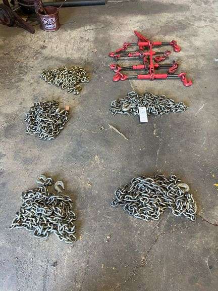 (4) 12' Chains & (4) Ratchet Binders image
