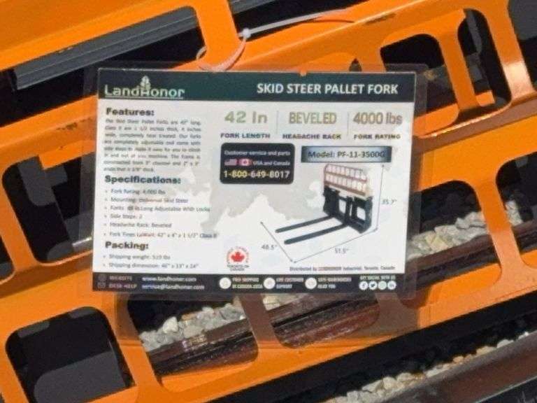 Unused Skid Steer Pallet Forks image