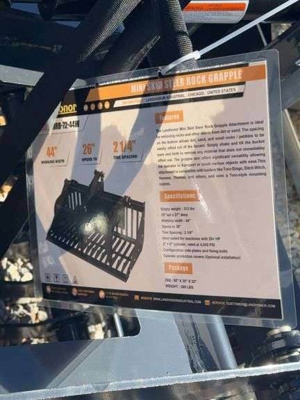 Mini Skid Steer Grapple Bucket image