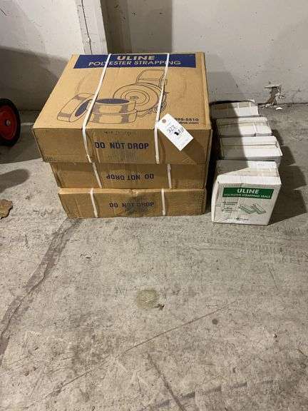 (3) Rolls 5/8" Green Polyester Strapping image