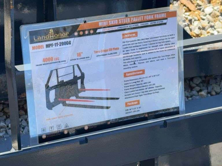 Mini Skid Steer Pallet Fork Frame image