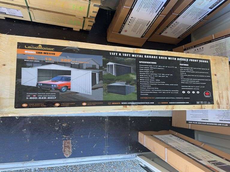 11' x 19' Metal Garage Shed image