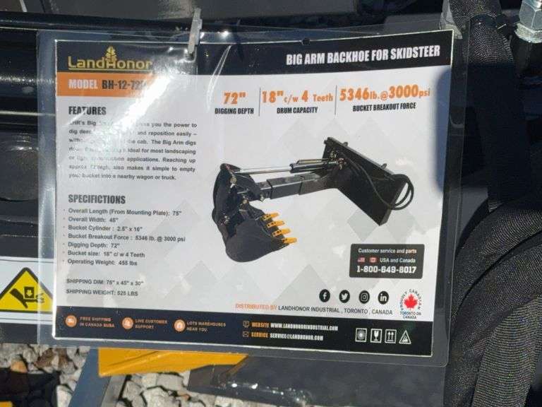 Big Arm Backhoe for Skid Steer image