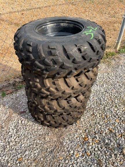 (4) Polaris 570 Mid Size ATV Tires & Rims 25/10/12 image