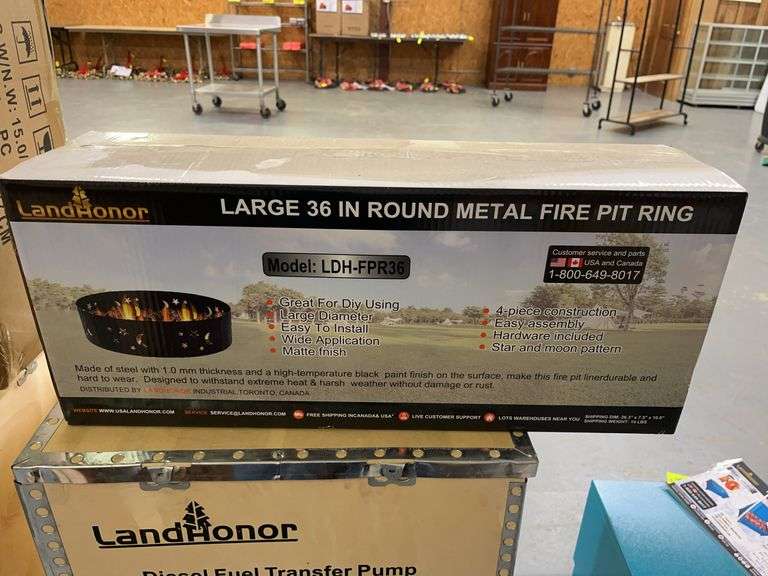 Unused 36 In. Round Metal Fire Pit Ring image