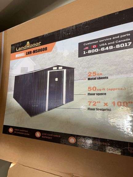 6' x 8' Galvanized Apex Roof Metal Shed image