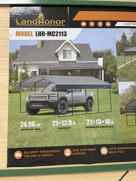 21' x 13' x 10' Metal Carport image