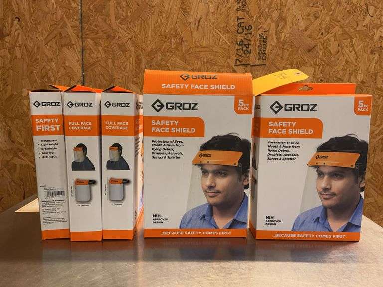 (5) New 5 Pack Clear Safety Face Shields image