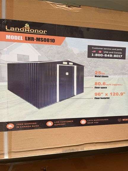 8' x 10' Galvanized Apex Roof Metal Shed image