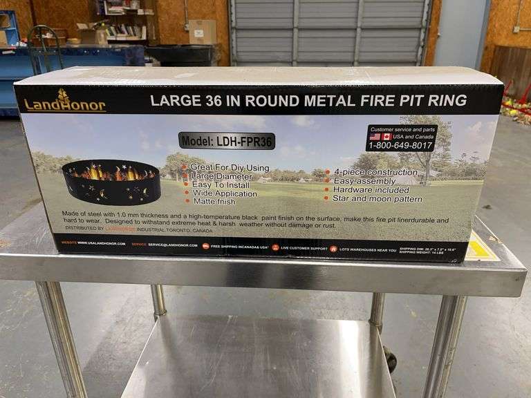 Unused 36 In. Round Metal Fire Pit Ring image