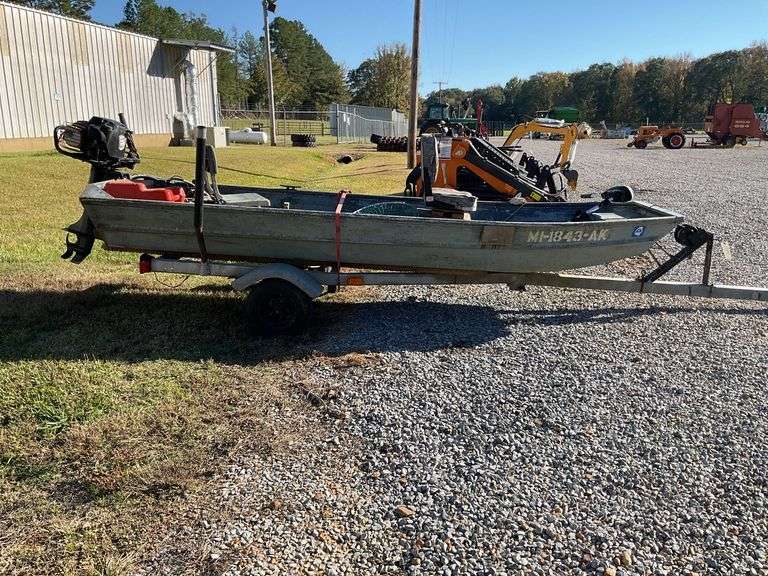 12 Ft. Aluminum Jon Boat and Trailer image