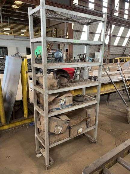 Galvanized Shelf & Contents, 39" x 82" x 15" image