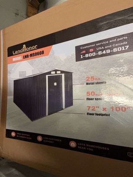 8' x 10' Galvanized Apex Roof Metal Shed image