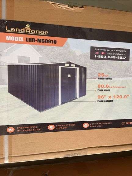 8' x 10' Galvanized Apex Roof Metal Shed image