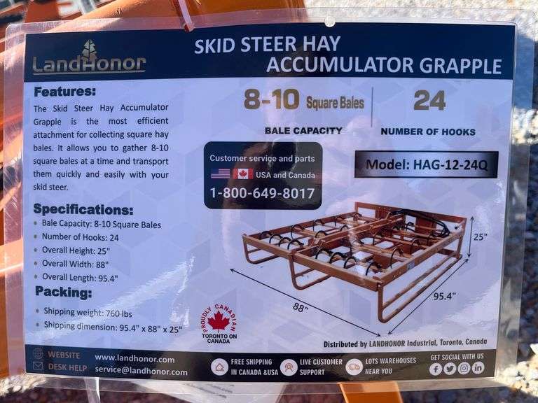2025 Land Honor Hay Accumulator Grapple image