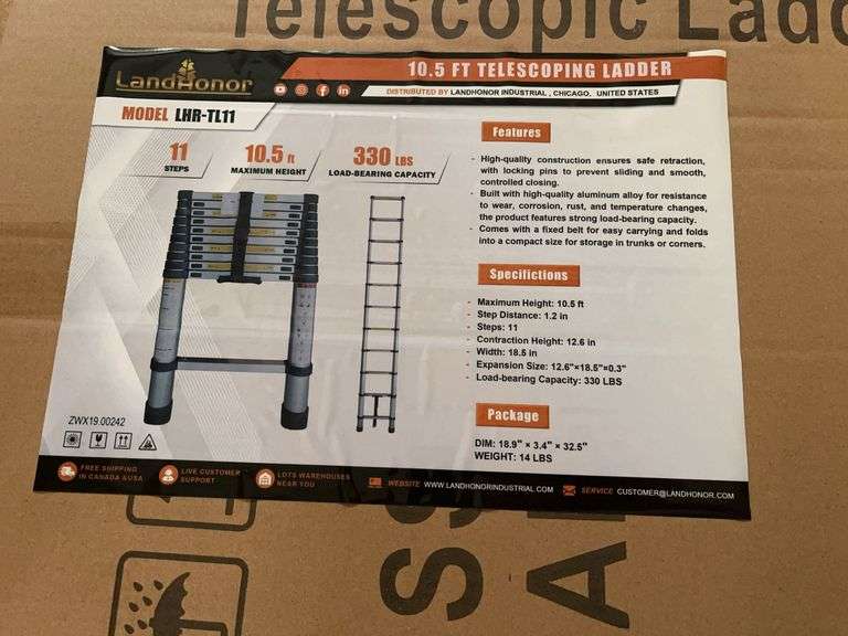 10' Telescoping Ladder image