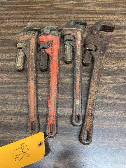 (4) Ridgid 18" Pipe Wrenches image