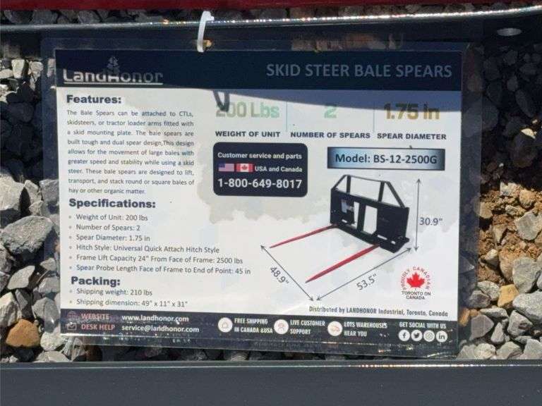 Unused Skid Steer Bale Spear image