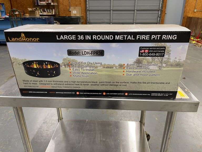Unused 36 In. Round Metal Fire Pit Ring image