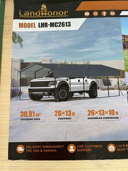 26' x 13' Metal Carport image