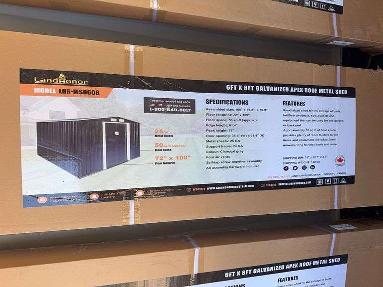 Unused 6' x 8' Metal Shed image