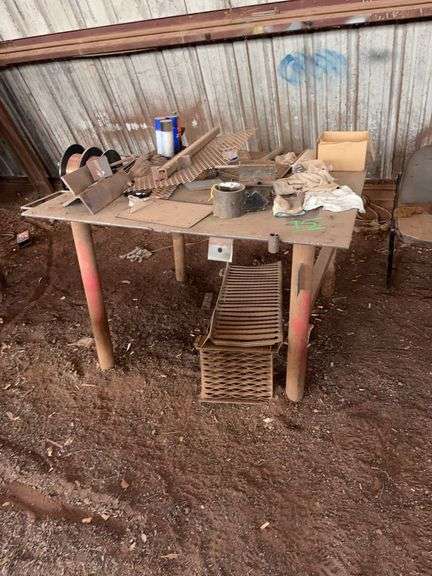 4 x 4 Steel Shop Table, 3/8 Plate image