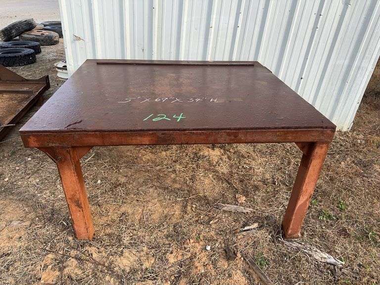 (1) 5' x 69" x 34" H Steel Table image