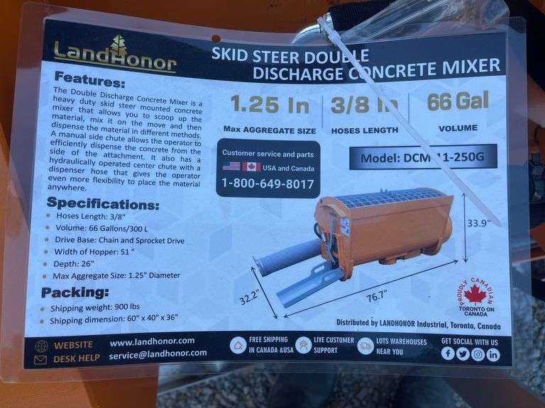 2025 Land Honor Double Discharge Concrete Mixer image