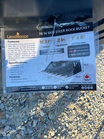 2025 Land Honor Skid Steer Rock Bucket image