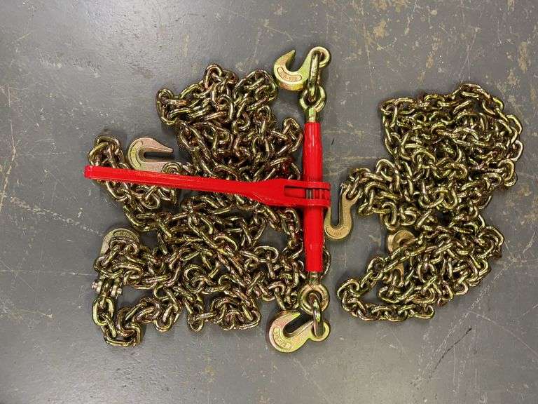 9200 Lb. Ratchet Binder & (2) 3/8" Chains image