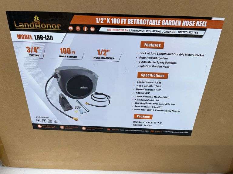 100 ft. Retractable Garden Hose Reel image