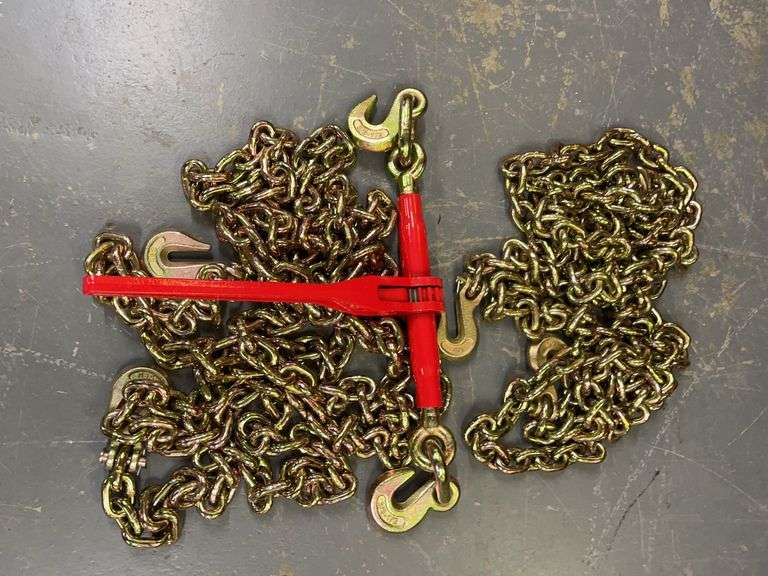 9200 Lb. Ratchet Binder & (2) 3/8" Chains image