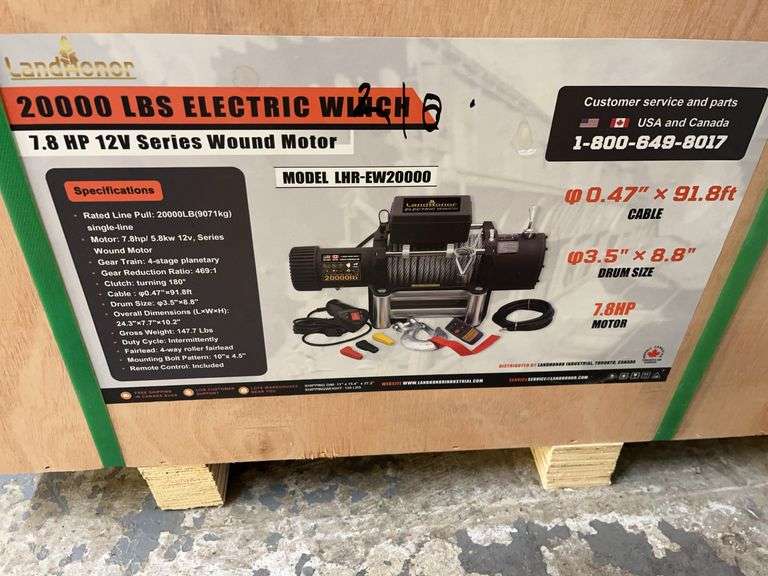 Unused 20,000 Lb. Electric Winch image