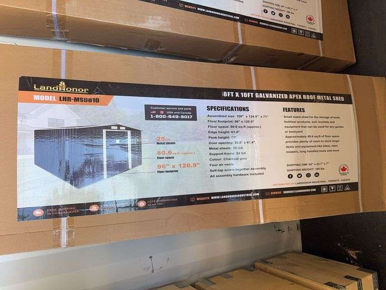 Unused 8' x 10' Metal Shed image