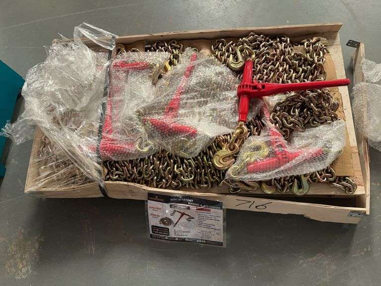 (15) 9200Lb Ratchetbinders & G70 Chains image