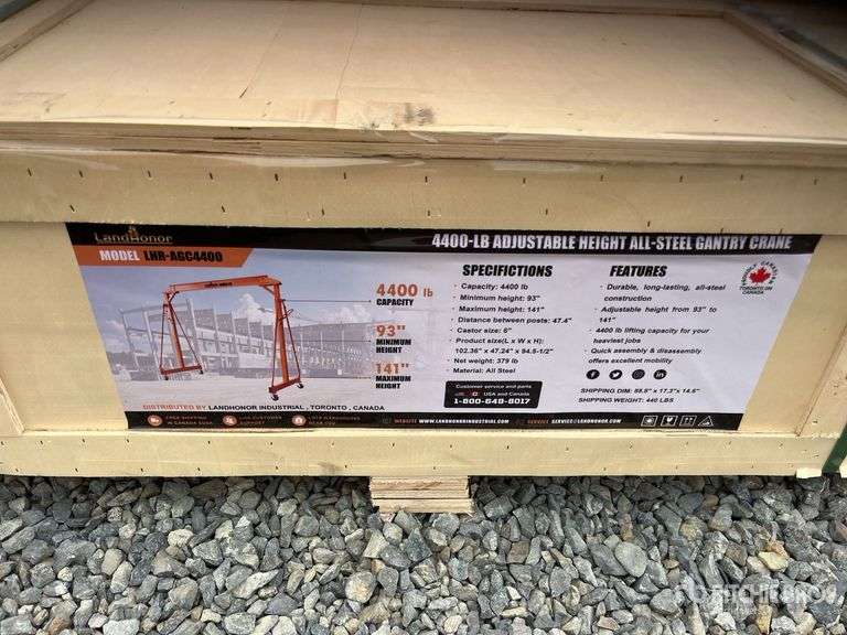 4400 Lb Adjustable Height All-Stell Gantry Crane image