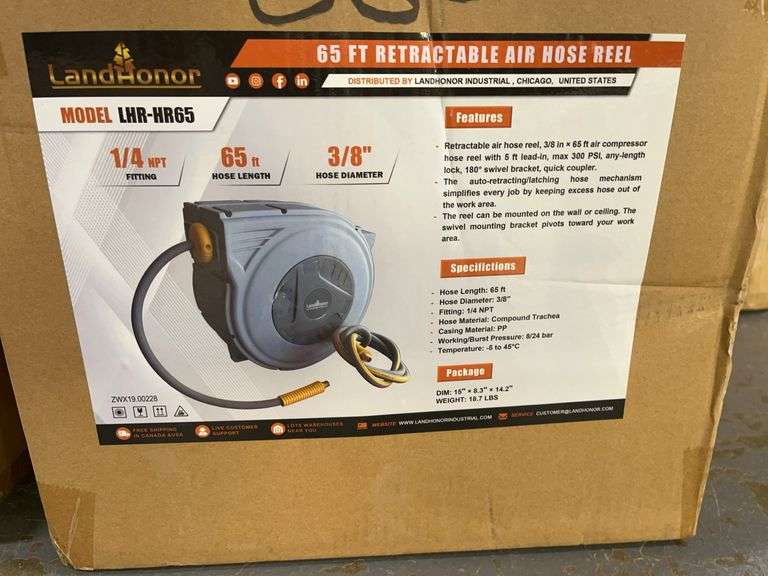 65' Retractable Air Hose Reel image