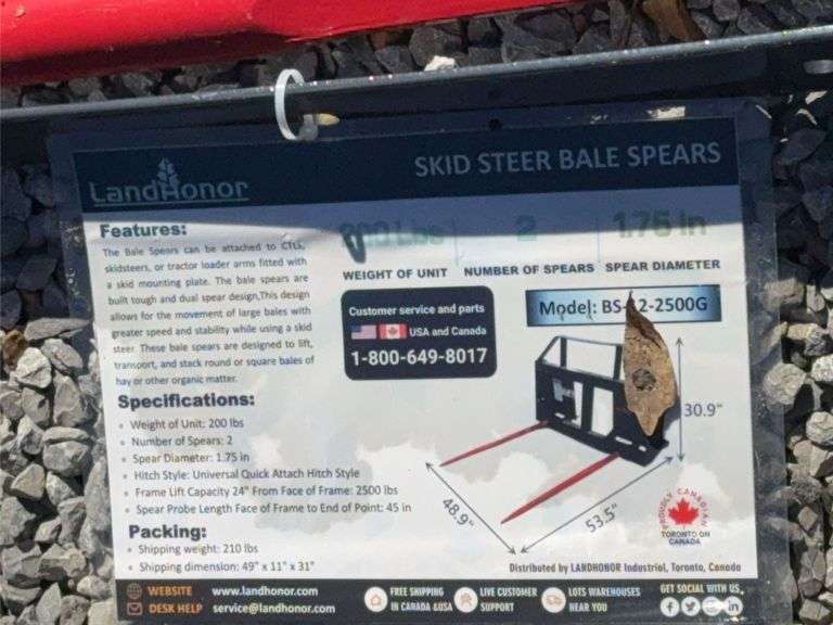 Unused Skid Steer Bale Spear image