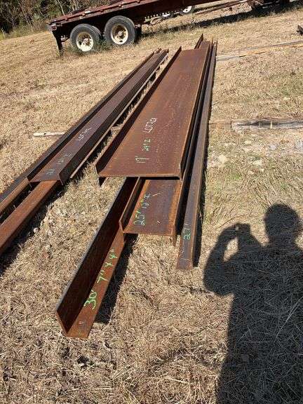 (4) I Beams & Angle - See Sizes Below image